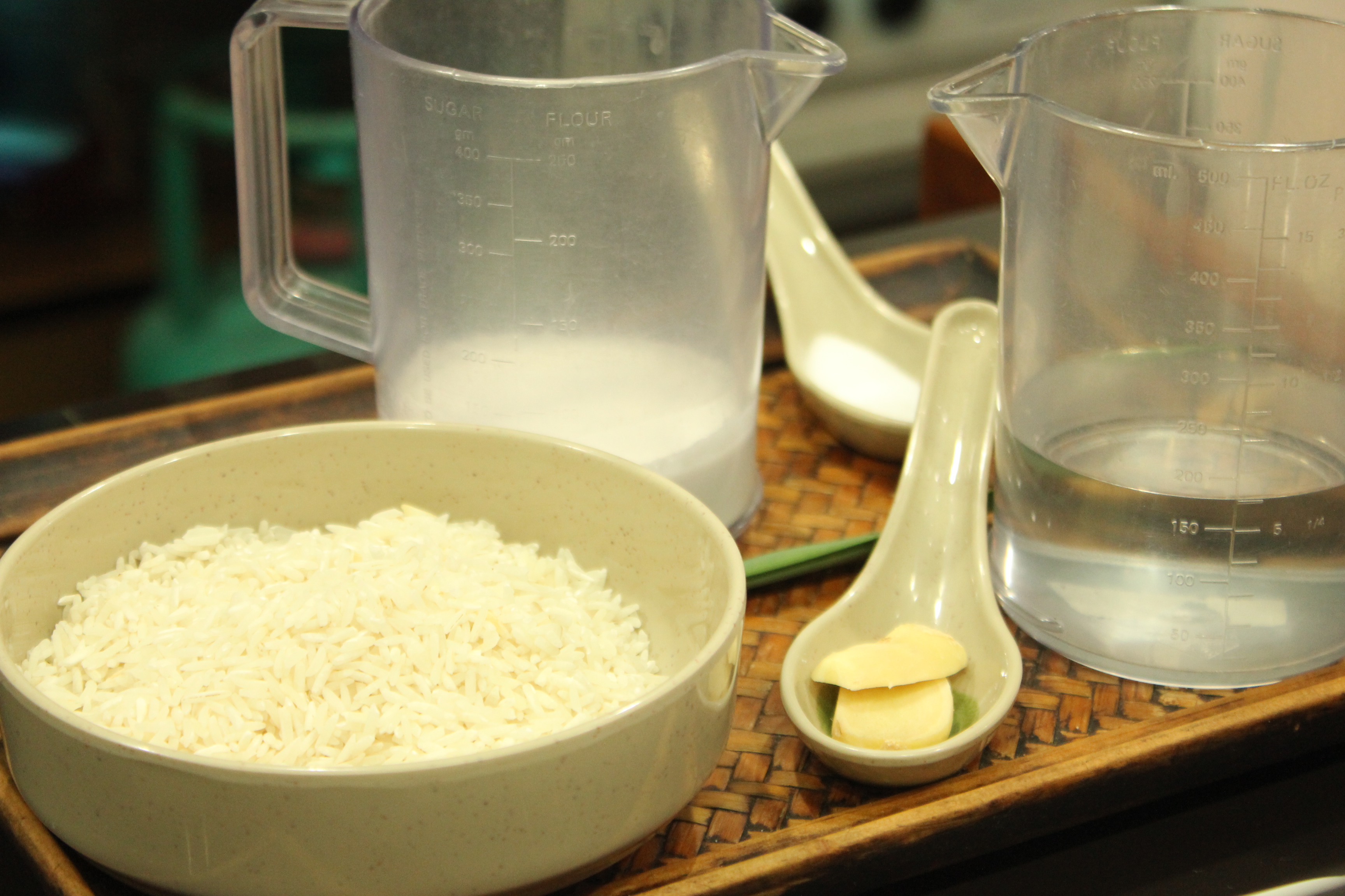 Nasi Lemak basic ingredients