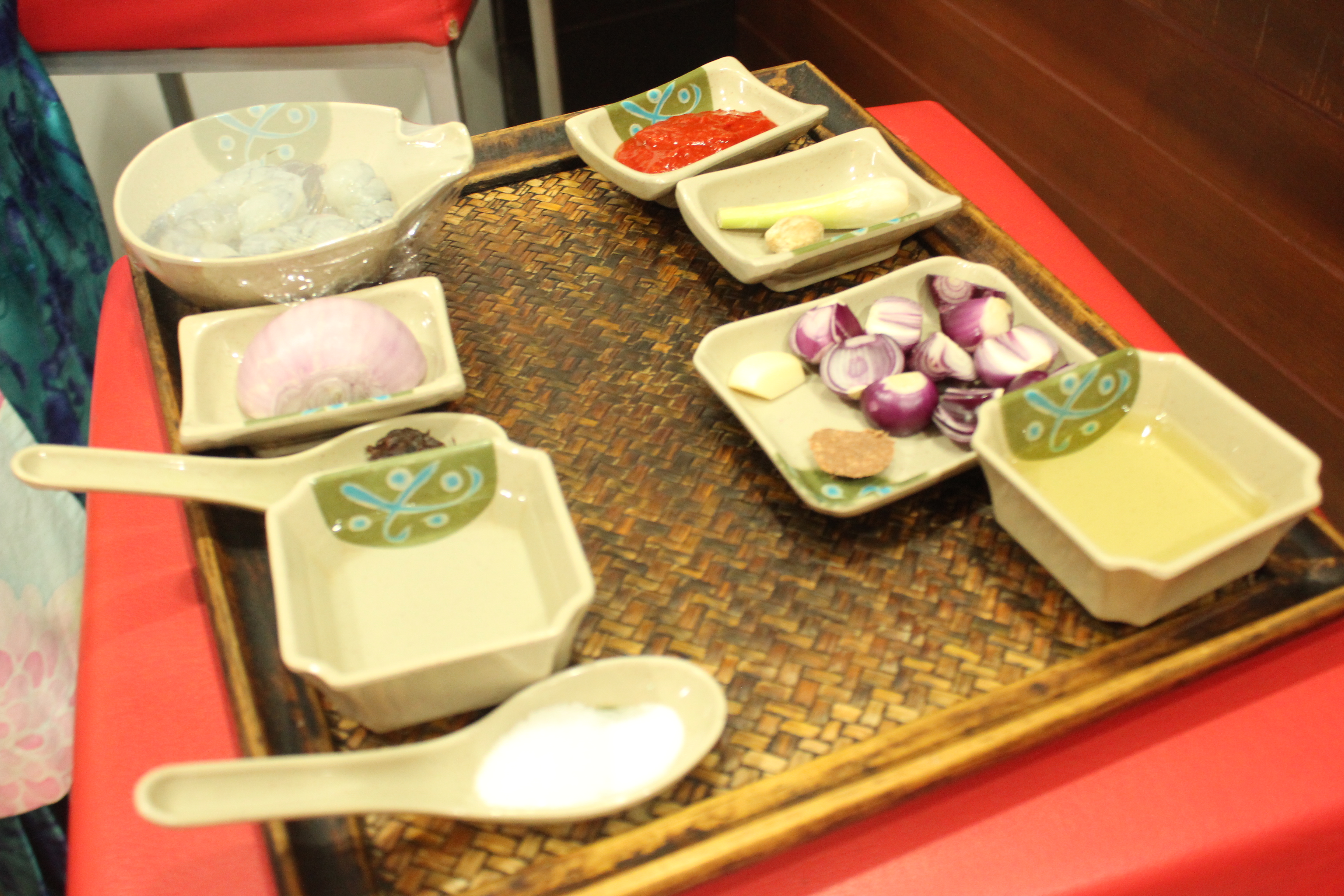 Sambal Udang ingredients