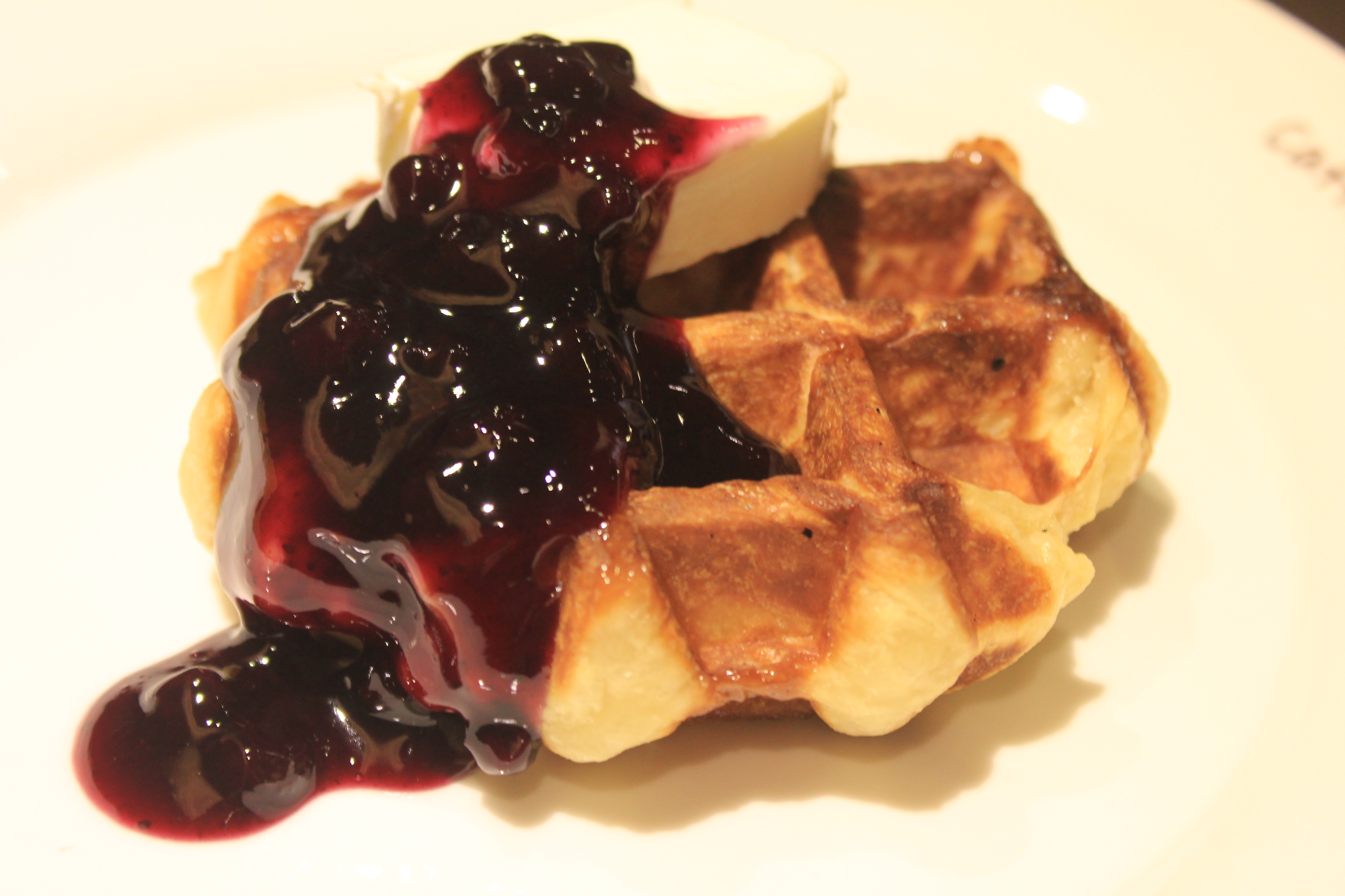 Blueberry Cream Cheese Liege waffle